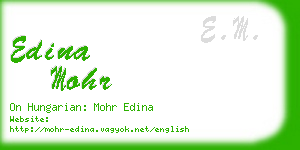 edina mohr business card